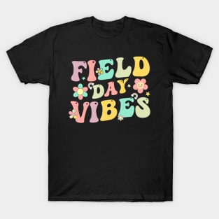 Groovy Retro Field Day Vibes Funny gift for boys girls kids T-Shirt